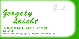 gergely leicht business card